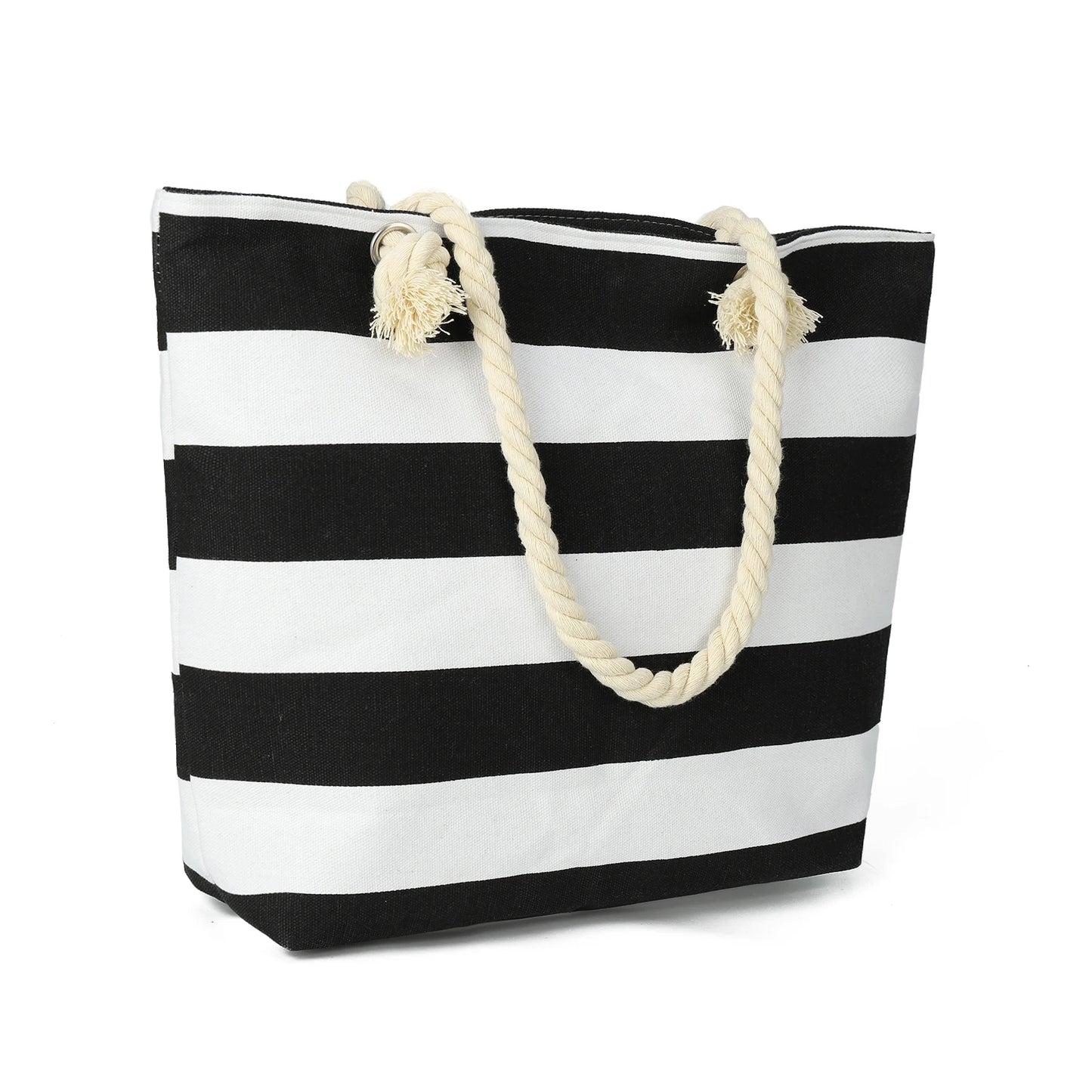 Cabas sac à rayures A-B-C-D-E-F-G-H-I-ShopGET®