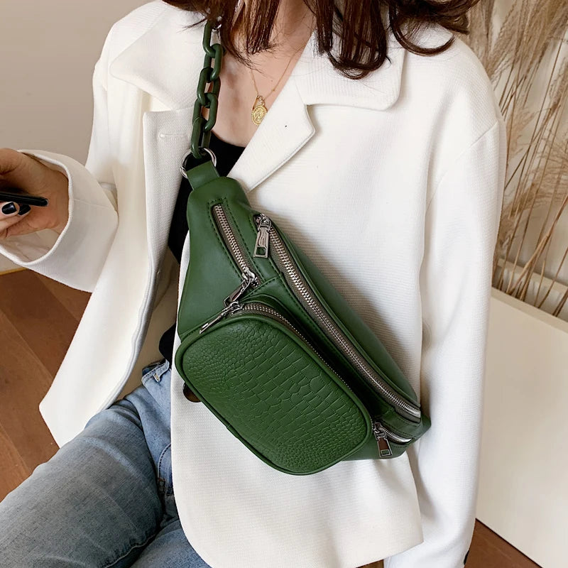 Sac banane en cuir femme
