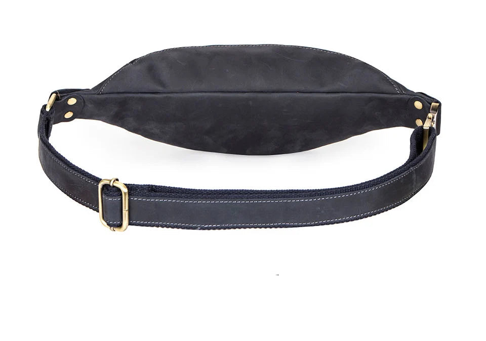 Sac banane en cuir noir homme original