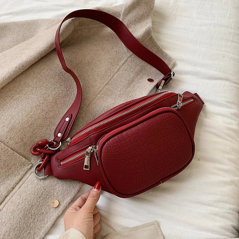 Sac banane en cuir femme