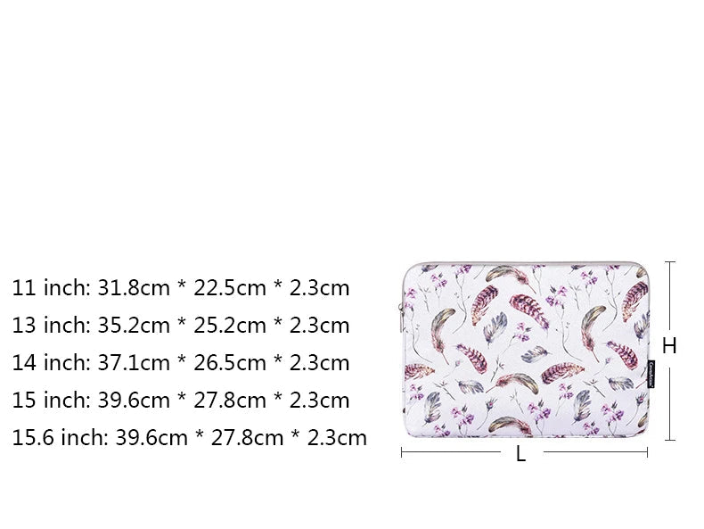 Pochette ordinateur 15 pouces plumes - ShopGET®