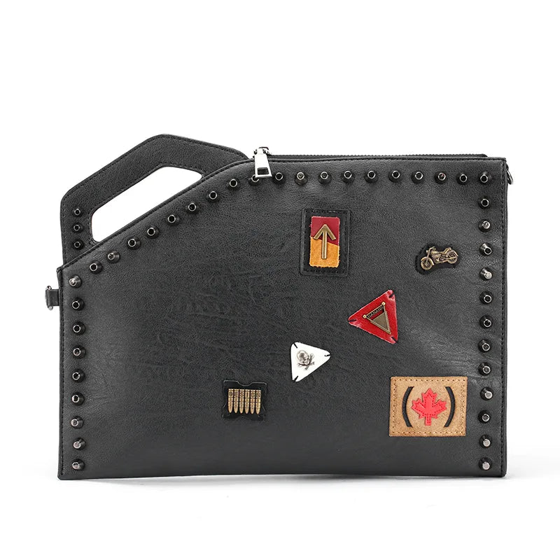 Pochette homme cuir bandoulière Noir-ShopGET®