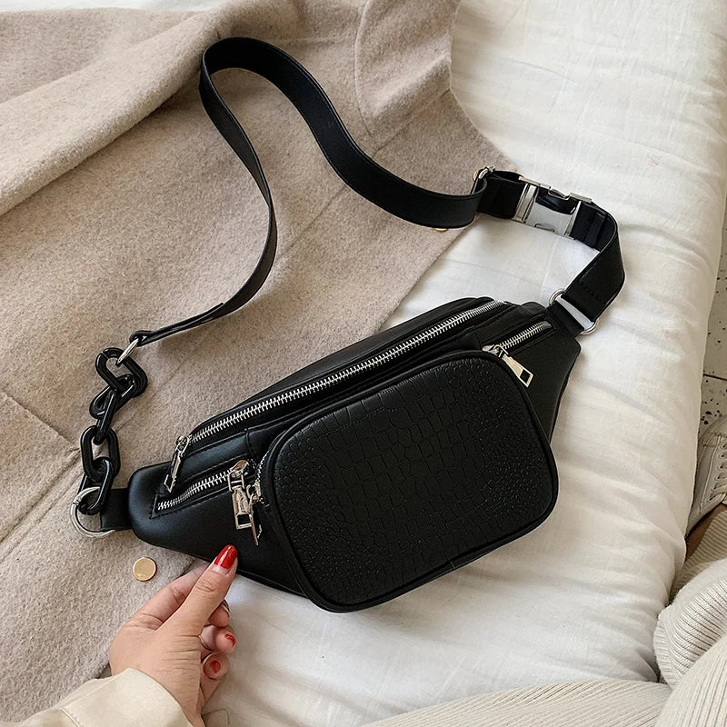 Sac banane en cuir femme