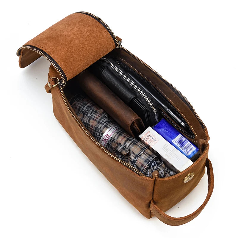 Trousse de toilette homme cuir luxe - ShopGET®