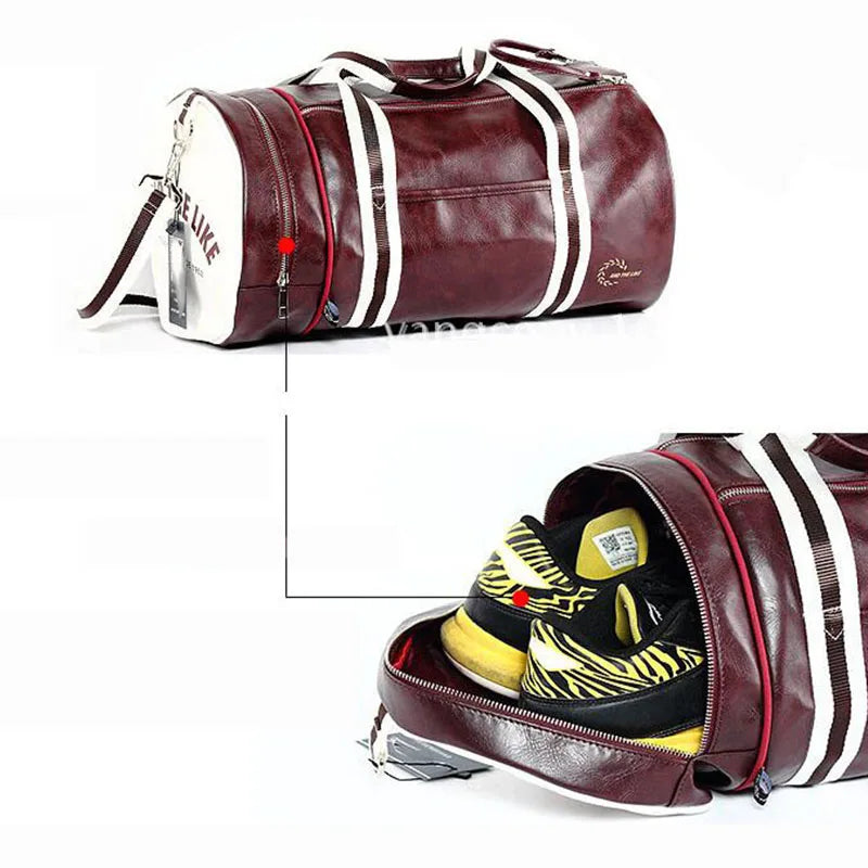 Sac polochon homme cuir Rouge / 45 x 30 x 30 cm-Burgundy / 45 x 30 x 30 cm-Noir Blanc / 45 x 30 x 30 cm-Noir Jaune / 45 x 30 x 30 cm-Noir / 45 x 30 x 30 cm-Burgundy Noir / 45 x 30 x 30 cm-Bleu / 45 x 30 x 30 cm-Vert / 45 x 30 x 30 cm-ShopGET®