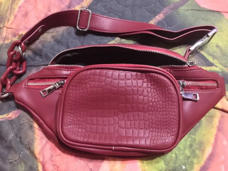 Sac banane en cuir femme