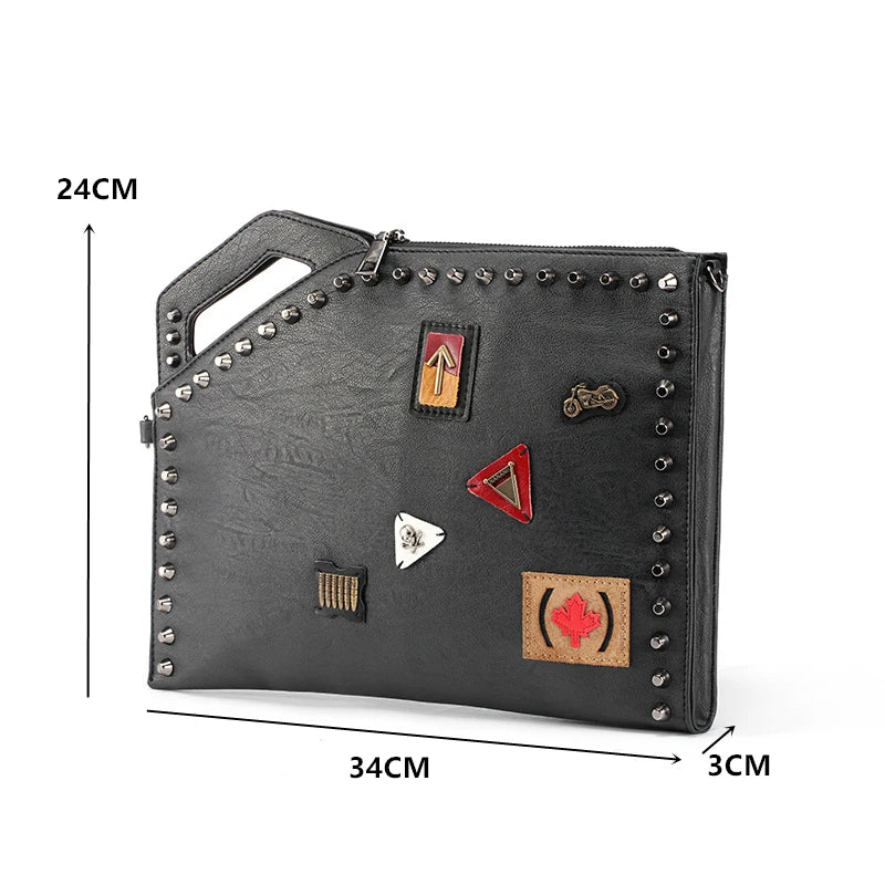 Pochette homme cuir bandoulière Noir-ShopGET®