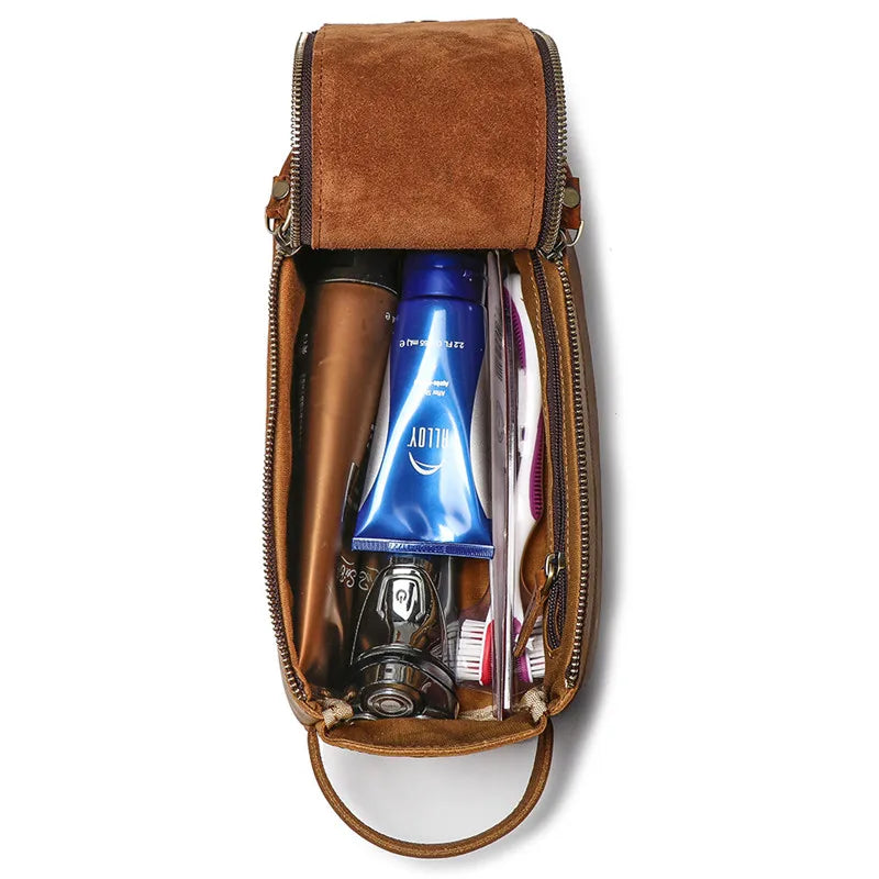 Trousse de toilette homme cuir luxe - ShopGET®