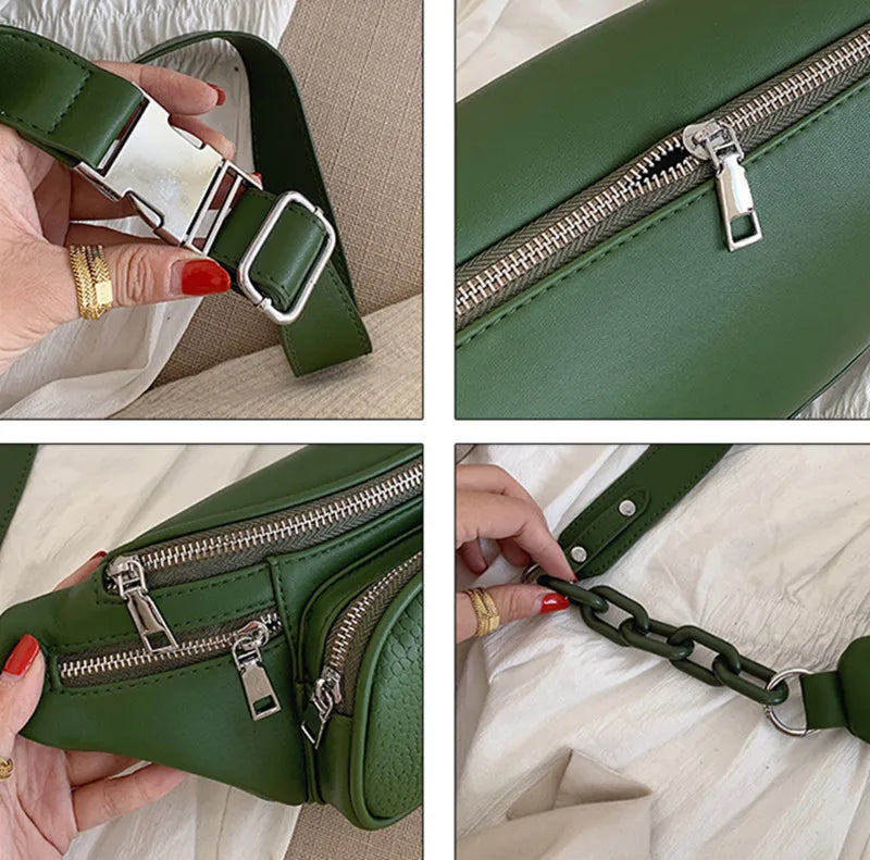 Sac banane en cuir femme