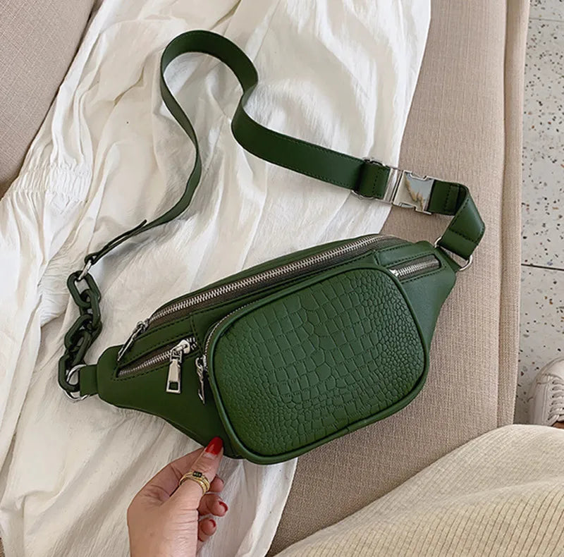 Sac banane en cuir femme