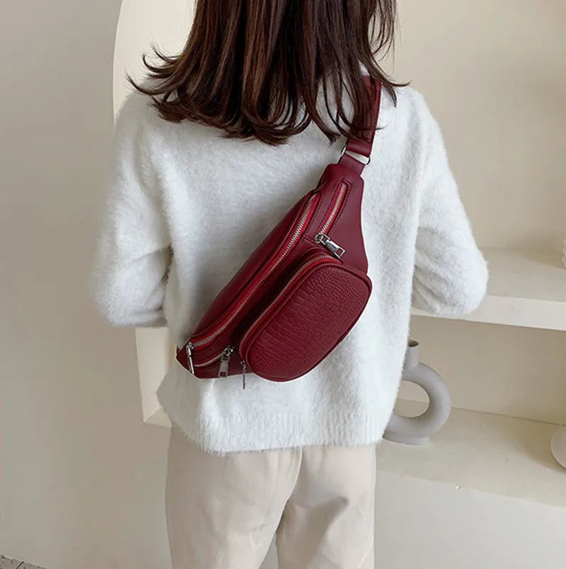 Sac banane en cuir femme