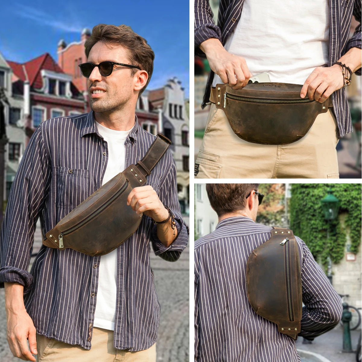 Patron sac banane homme en cuir - ShopGET®