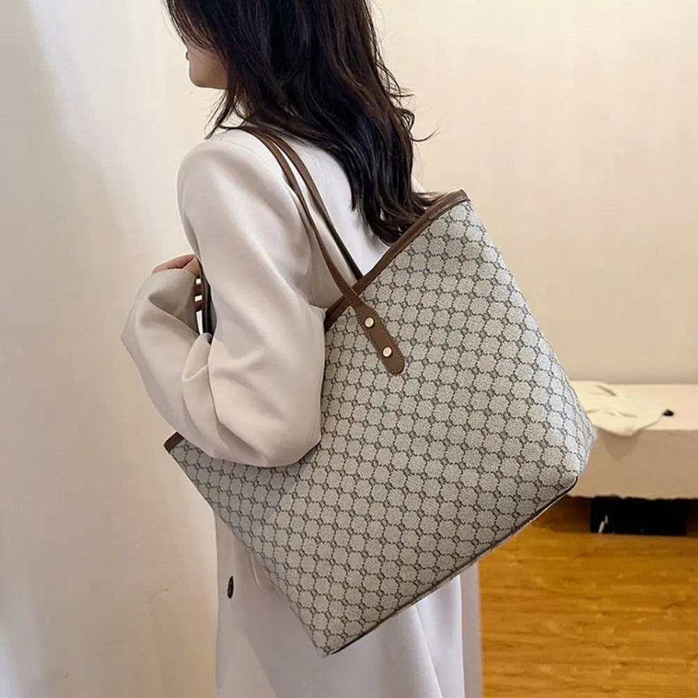 Sac cabas femme de très haute qualité Beige-kaki-Marron-ShopGET®