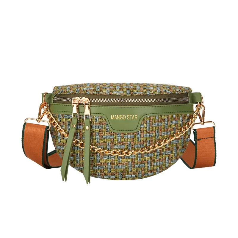 Petit sac banane femme tendance avec chaine