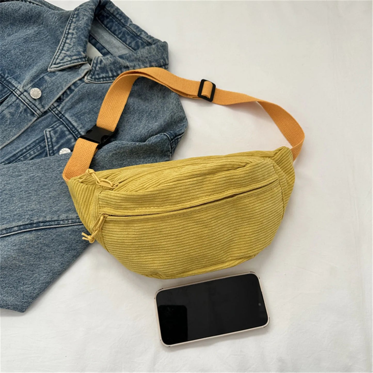 Sac banane velours xl pour étudiante