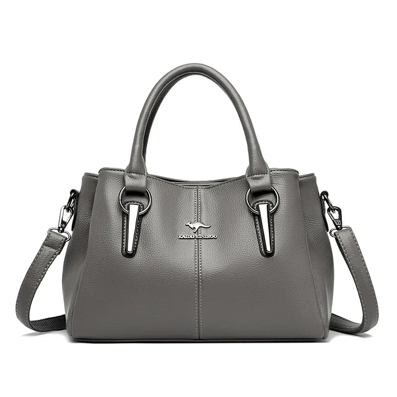 Sac cabas noir souple à bandoulière kangourou Noir-Gris-Jaune-Burgundy-Gris A-Burgundy A-Pourpre-Marron-ShopGET®