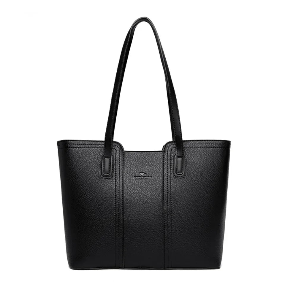 Sac cabas noir Messenger Bleu kaki-Marron-Apricot-Beige-Noir-Kaki-ShopGET®