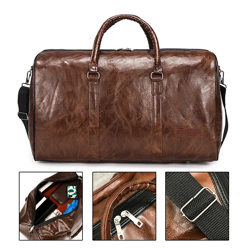 Sac weekend noir femme Marron-Café-Bleu-Noir-ShopGET®