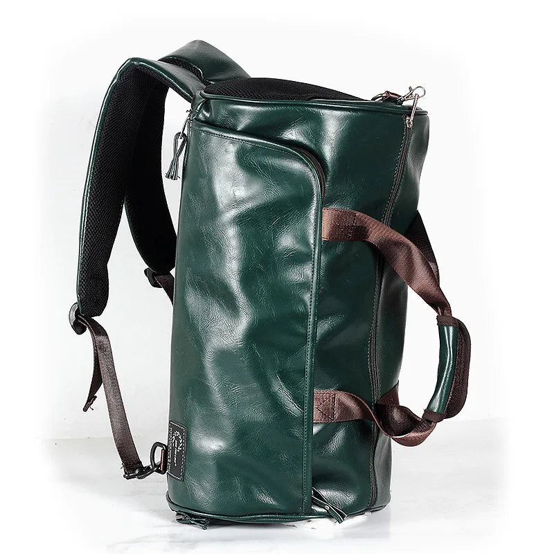 Sac polochon vintage de luxe Noir Jaune-Noir-Vert A-Vert B-ShopGET®