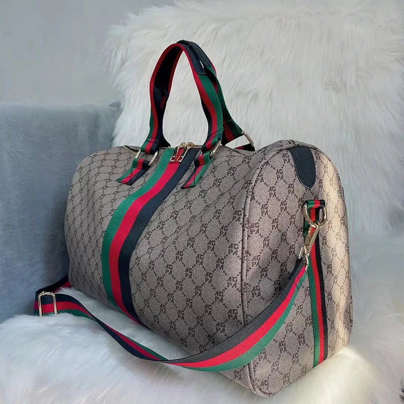 Sac weekend de qualité plaid Kaki Gris A / OFFERTE-Kaki Gris B / OFFERTE-ShopGET®