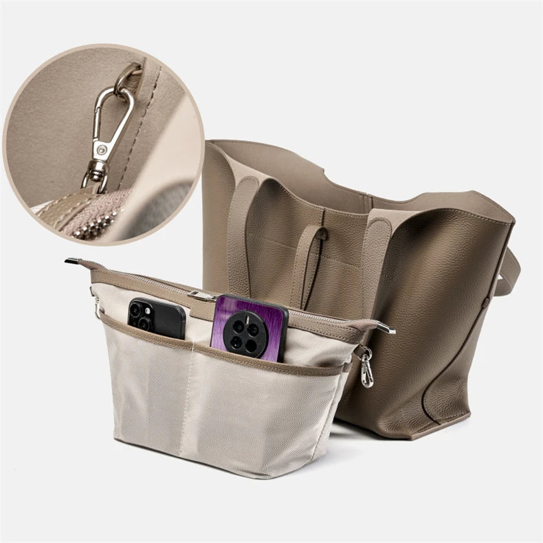 Sac cabas noir burminsa Noir-Gris-ShopGET®