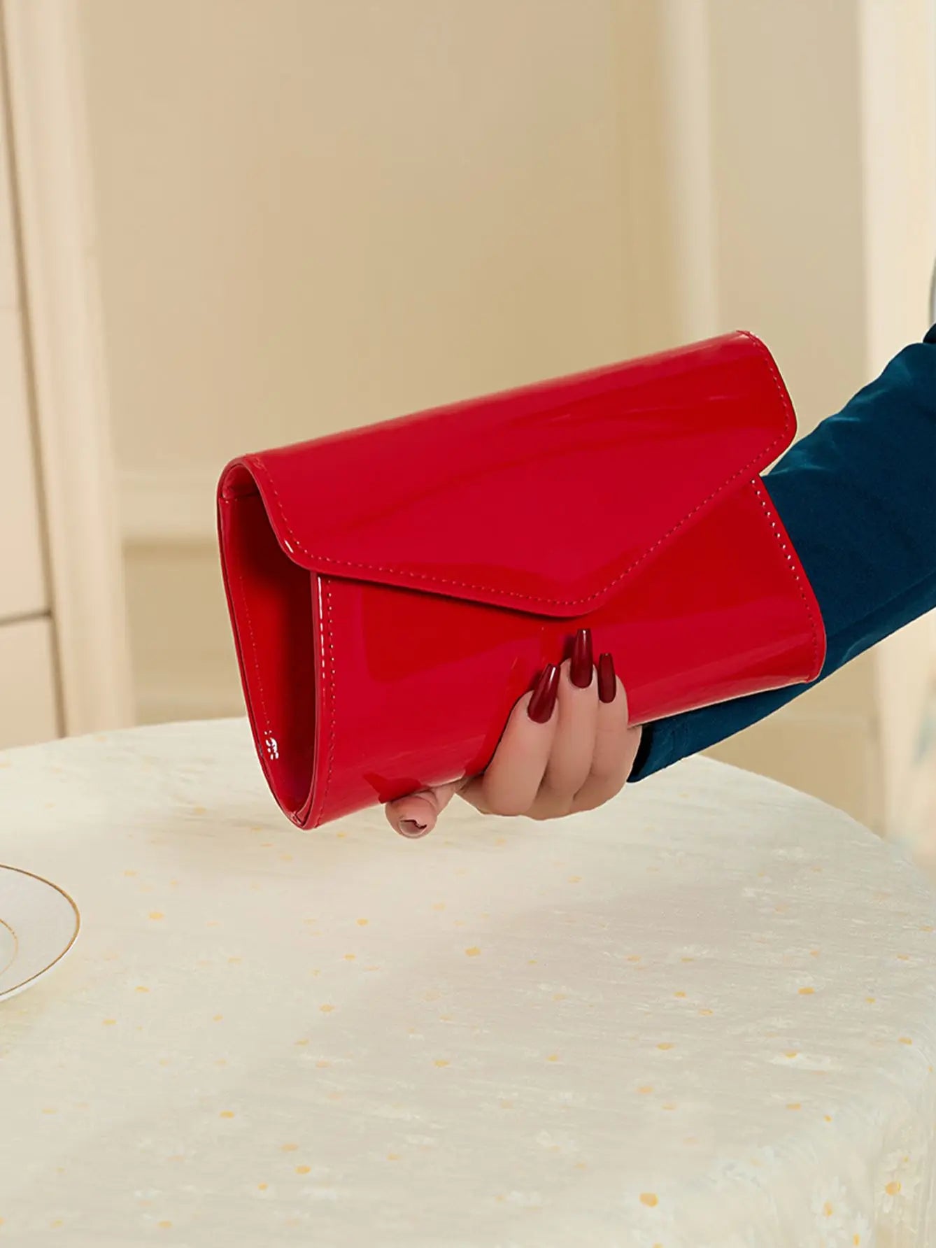 Pochette femme pour mariage Rouge-Jaune-Kaki-Blanc-Noir-ShopGET®