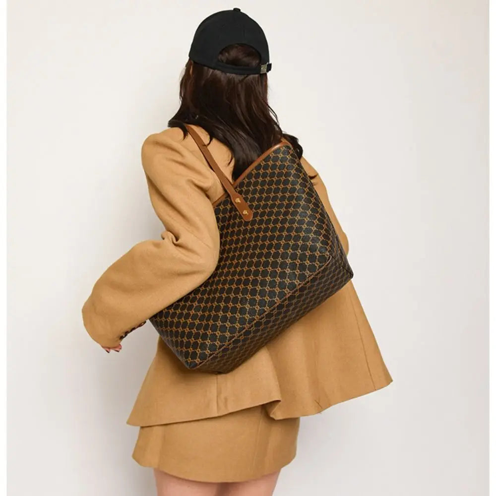 Sac cabas femme de très haute qualité Beige-kaki-Marron-ShopGET®