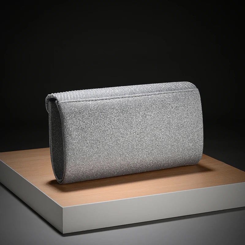 Pochette femme cérémonie Dorée-Noir-Argent-ShopGET®