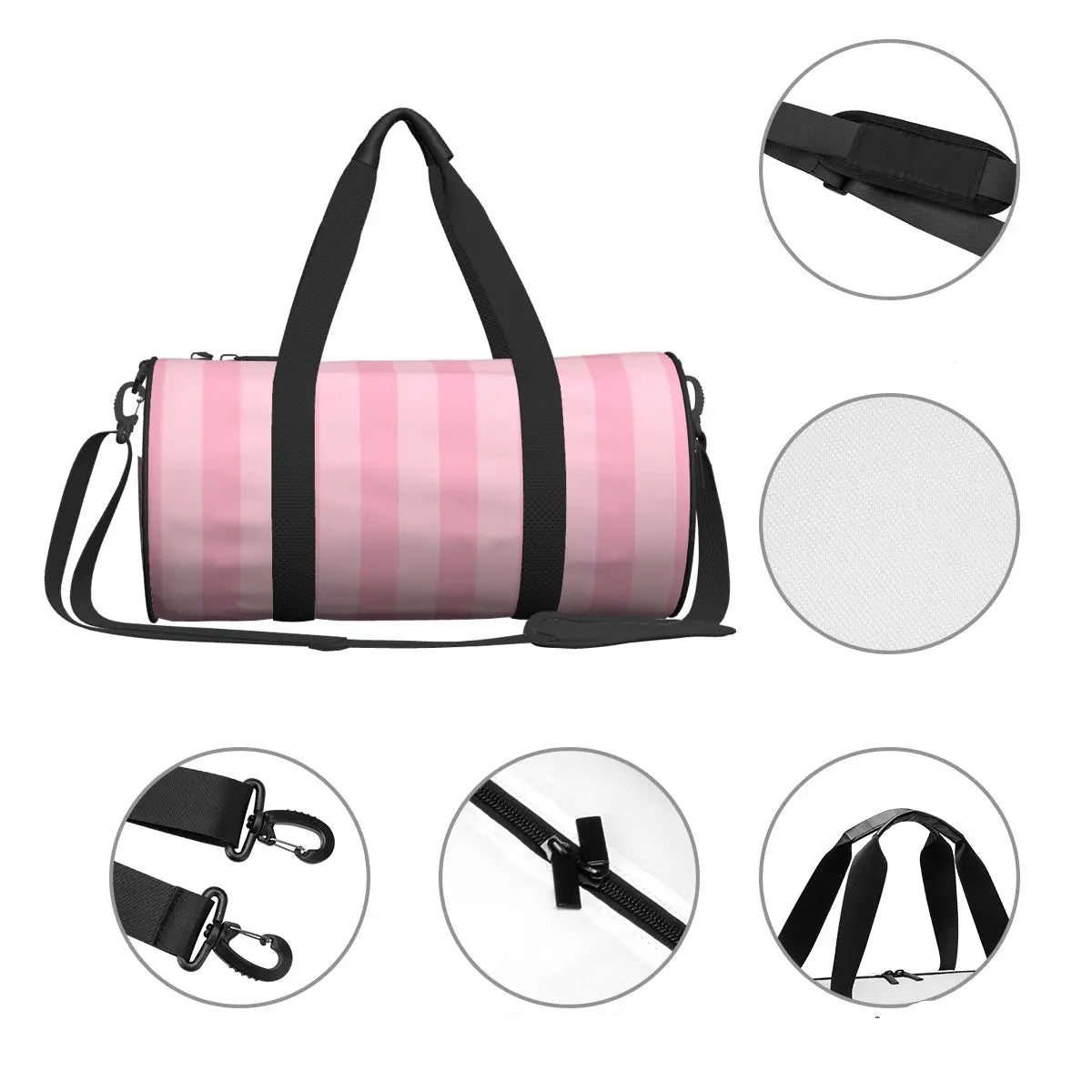 Sac polochon rose A-B-C-D-ShopGET®