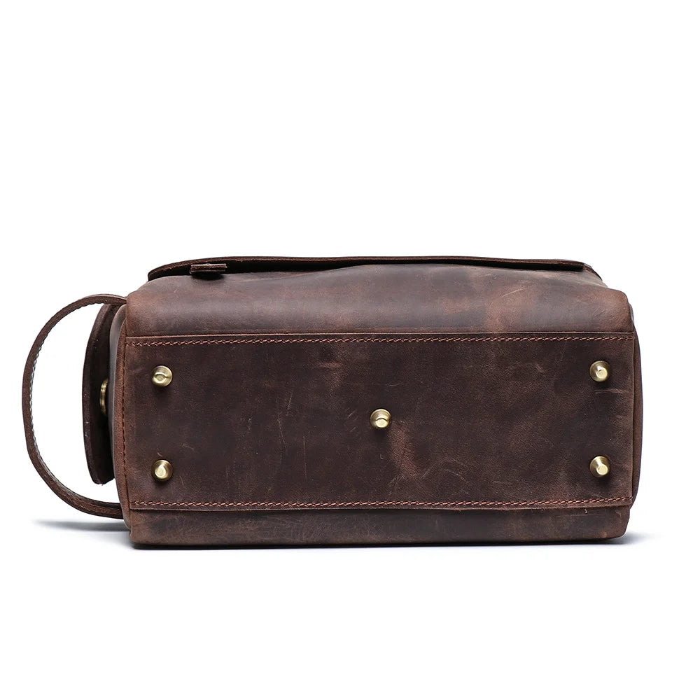 Trousse de toilette homme solide en cuir - ShopGET®