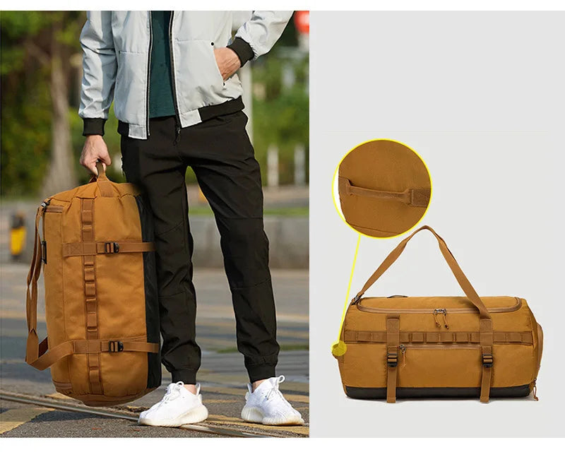 Sac weekend business minimaliste Kaki-Vert-Noir-ShopGET®