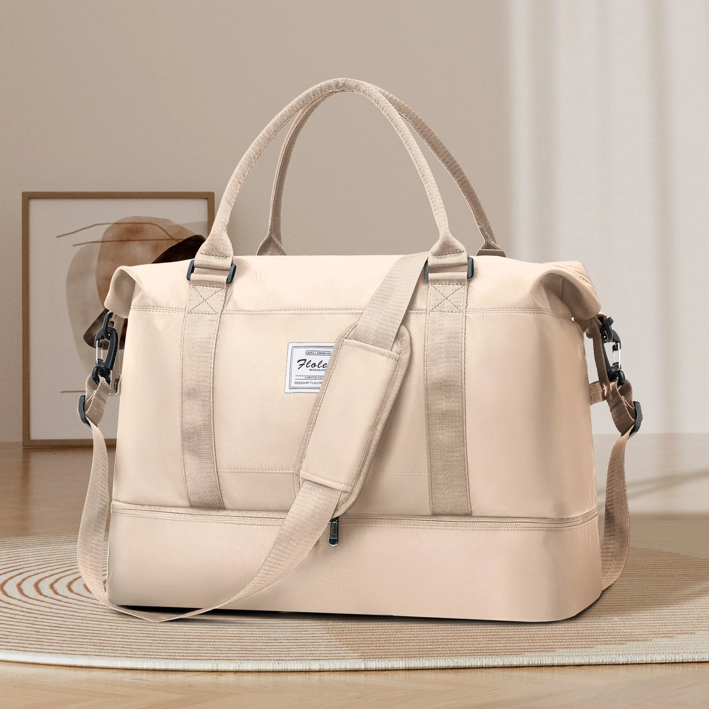 Sac weekend classique pour homme Bleu A-Bleu B-Noir-Beige-Pourpre-Vert-Gris-ShopGET®