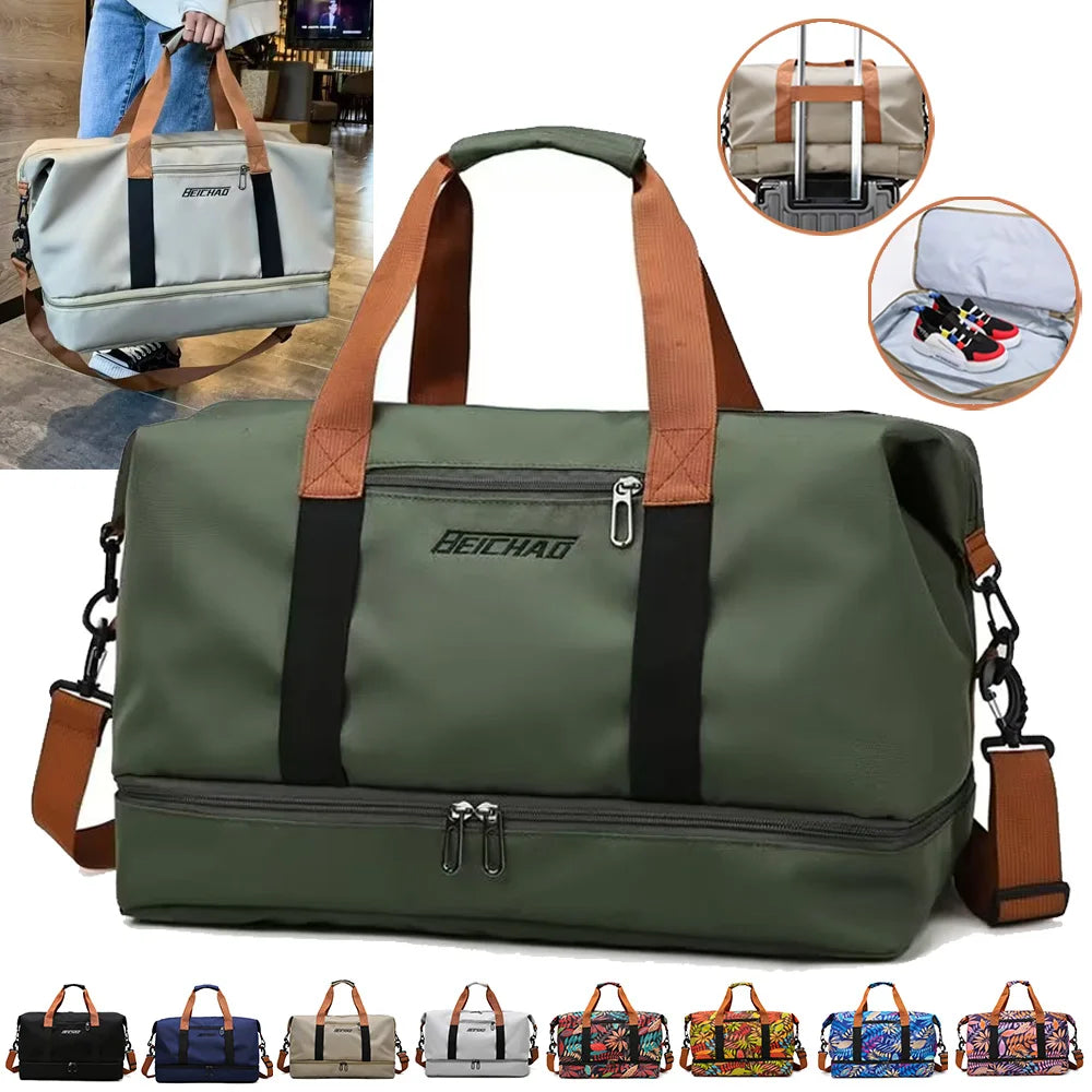 Sac weekend homme magnifique et coloré Kaki-Bleu-Gris-Noir-Vert-Rose-Jaune-Rouge-Bleu Feuille-ShopGET®