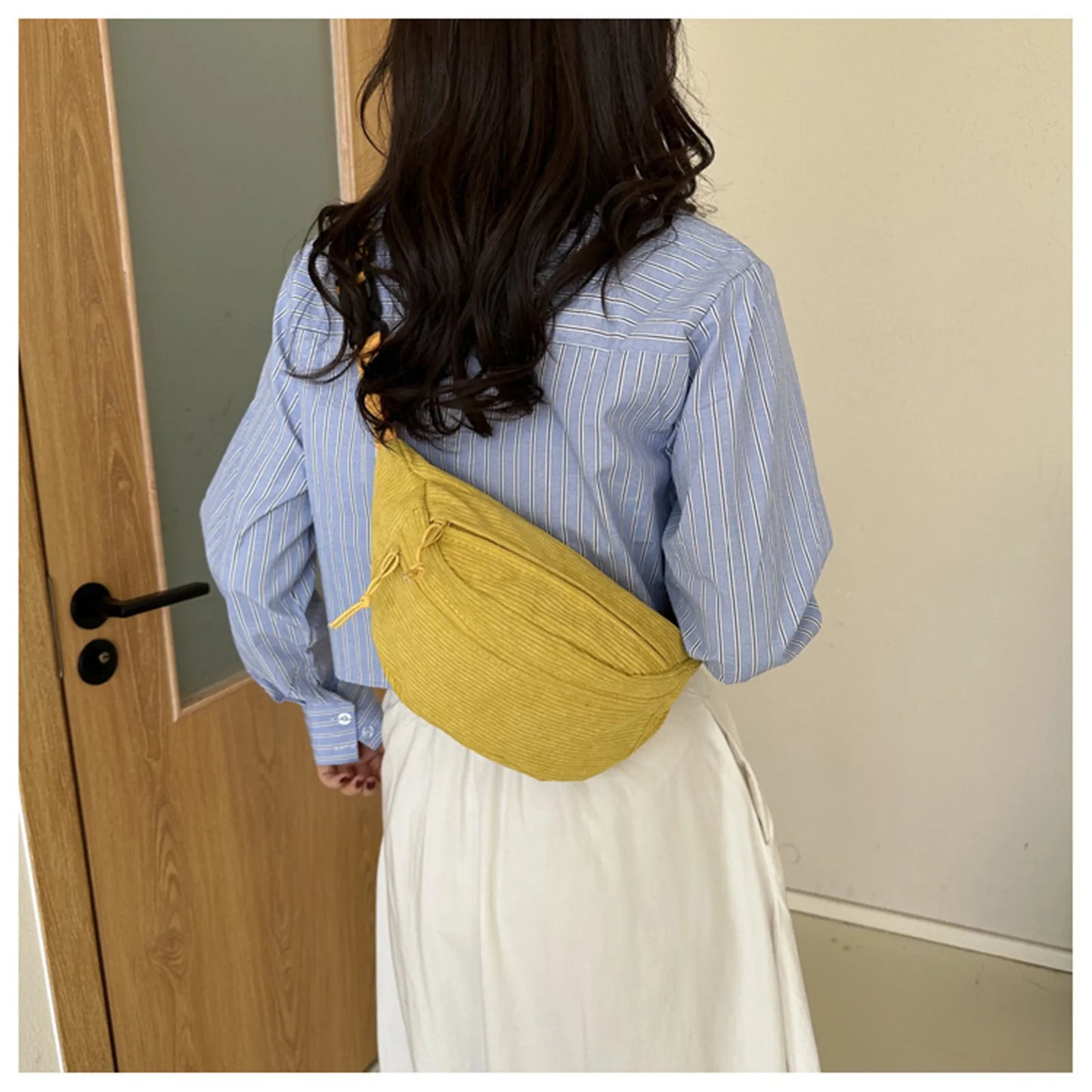 Sac banane velours xl pour étudiante