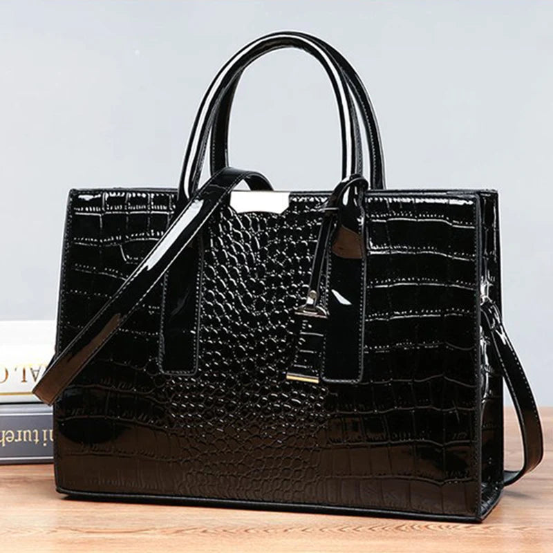 Sac cabas noir cuir souple de qualité Noir / 34x13x24cm-Rouge / 34x13x24cm-Marron / 34x13x24cm-ShopGET®