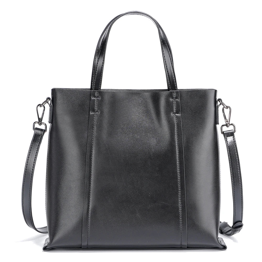 Sac cabas noir vintage à bandoulière femme Café-Vert-Apricot-Marron-Noir-ShopGET®