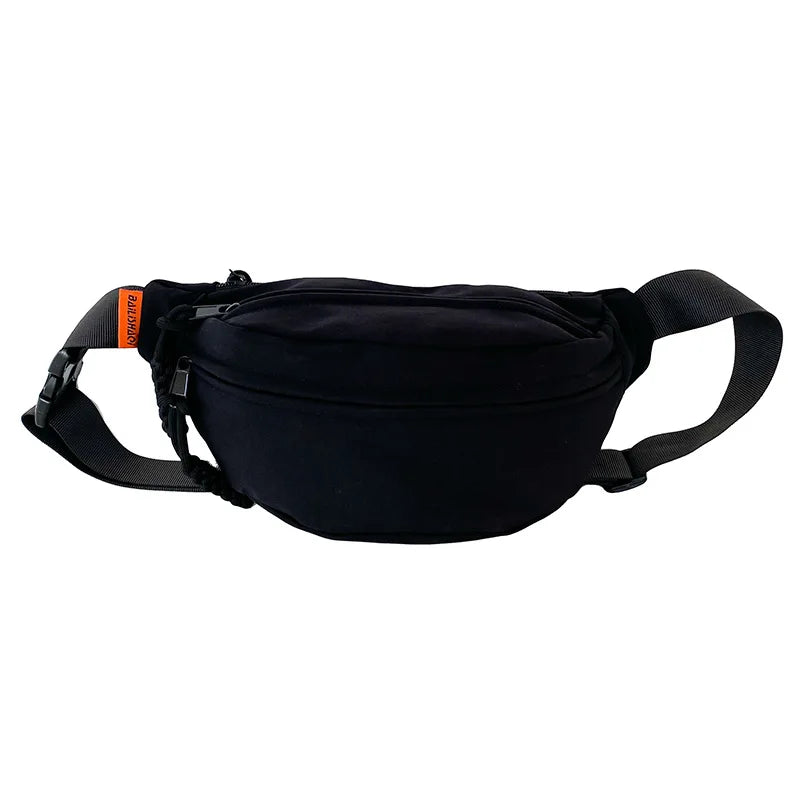 Sac banane blanc en tissu pour homme