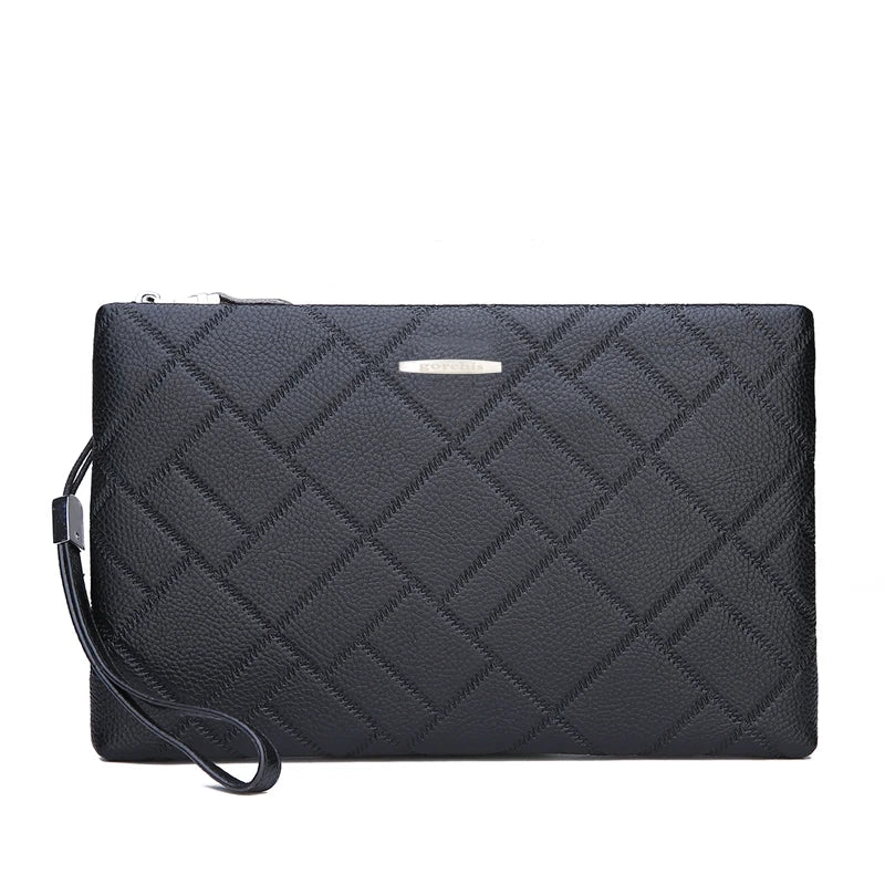 Pochette homme cuir luxe Marron A / 28 x 2.5 x 17cm-Marron B / 28 x 2.5 x 17cm-Noir A / 28 x 2.5 x 17cm-Noir B / 28 x 2.5 x 17cm-ShopGET®