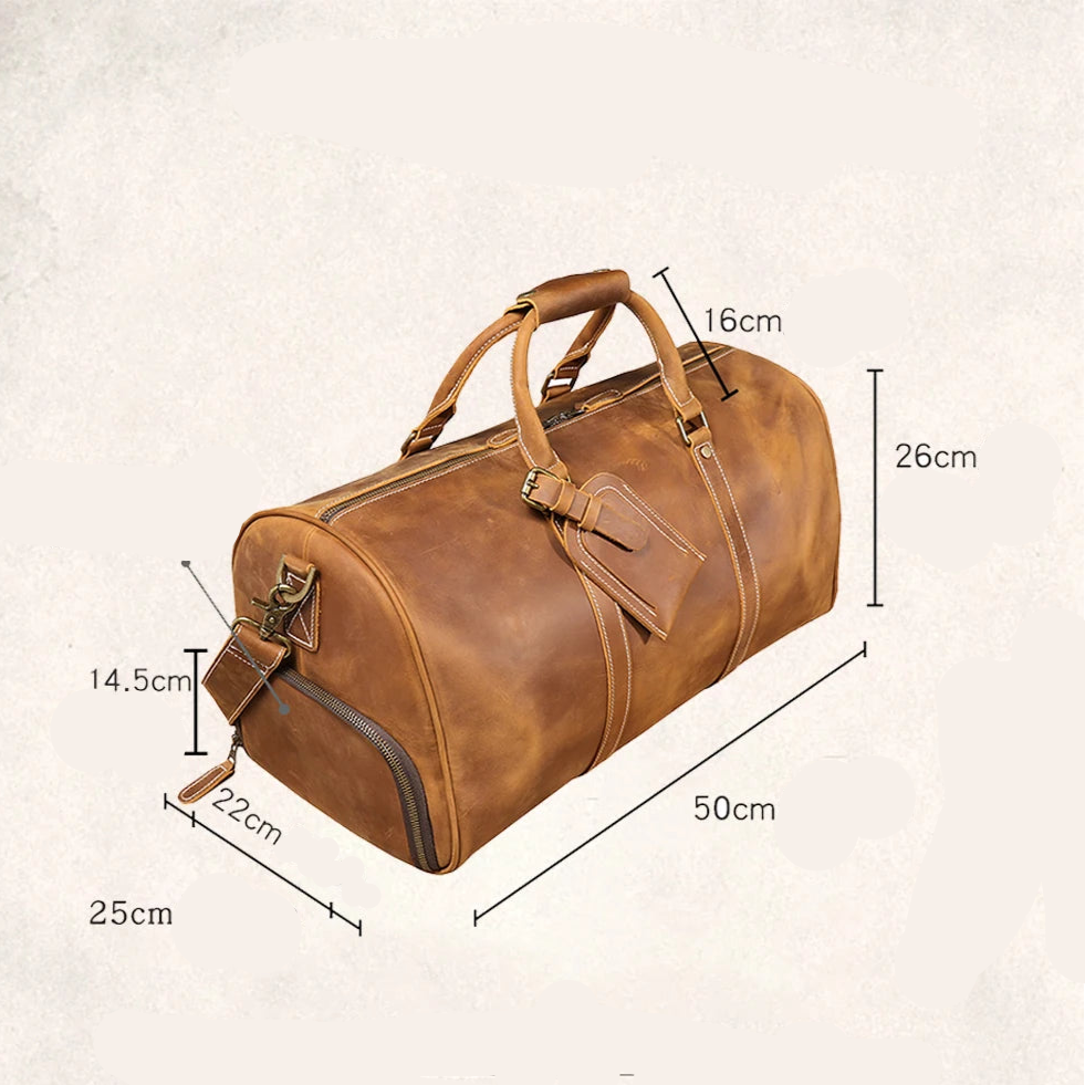 Sac polochon noir Marron / 50 x 22 x 26cm-Café / 50 x 22 x 26cm-Noir / 50 x 22 x 26cm-ShopGET®