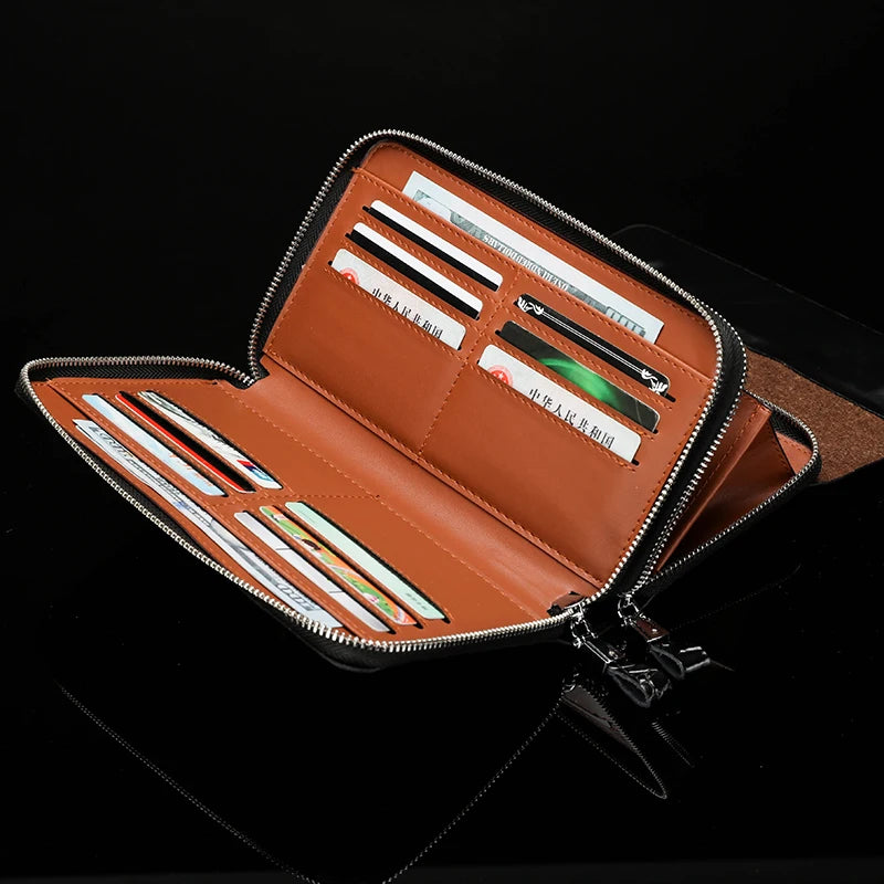 Pochette homme décor peau de crocodile Noir / 22cm x 14cm x 4.5cm-Marron / 22cm x 14cm x 4.5cm-ShopGET®