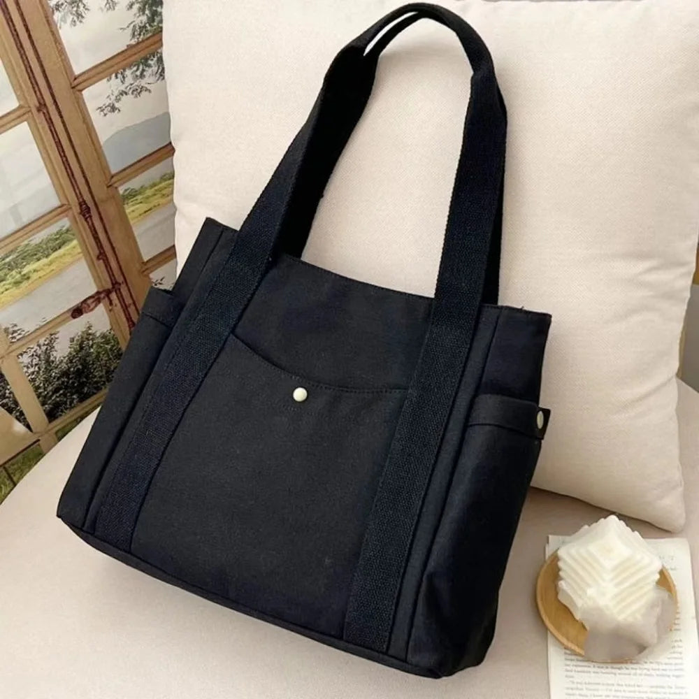 sac cabas tissu noir souple Beige-Kaki-Noir-ShopGET®