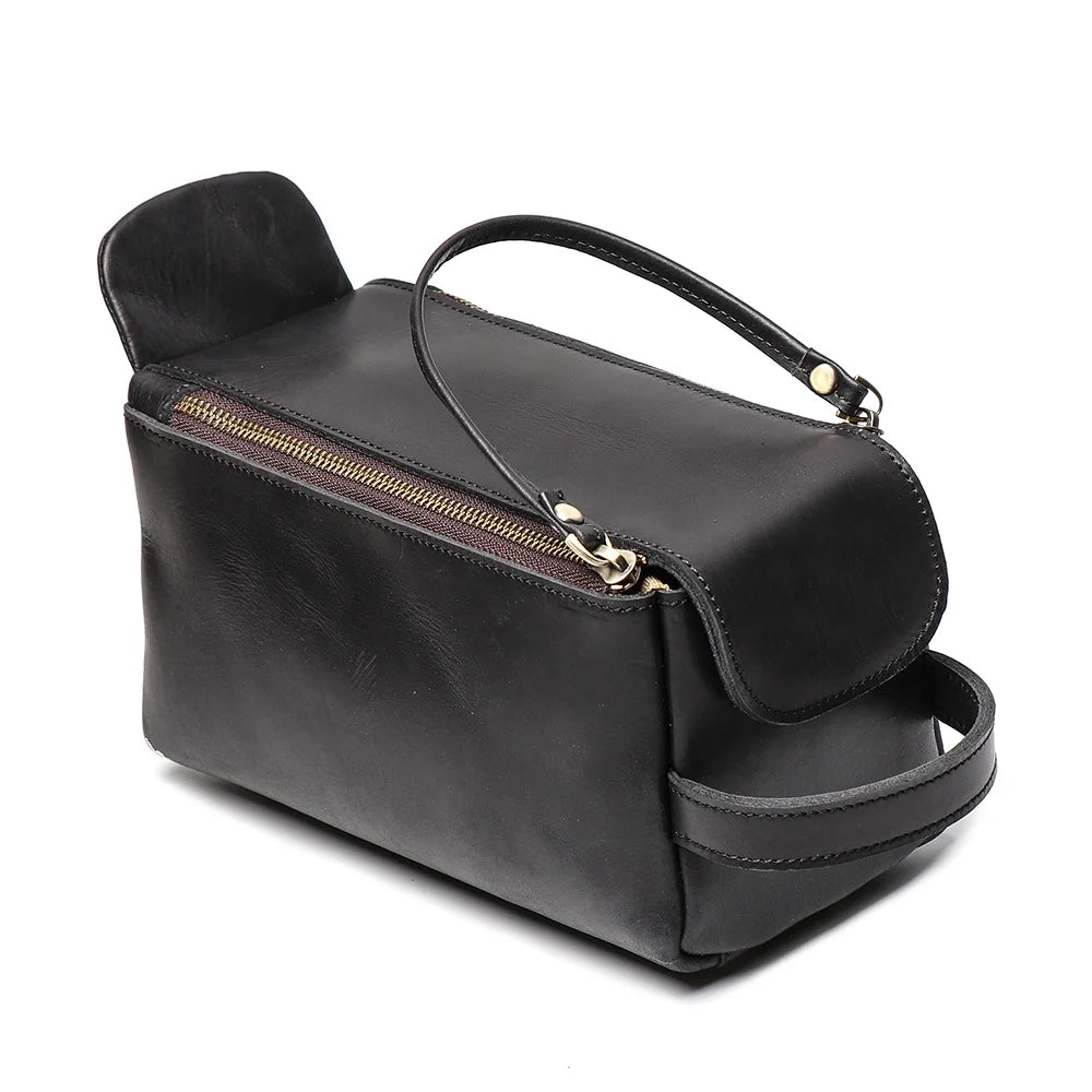 Trousse de toilette homme solide en cuir - ShopGET®