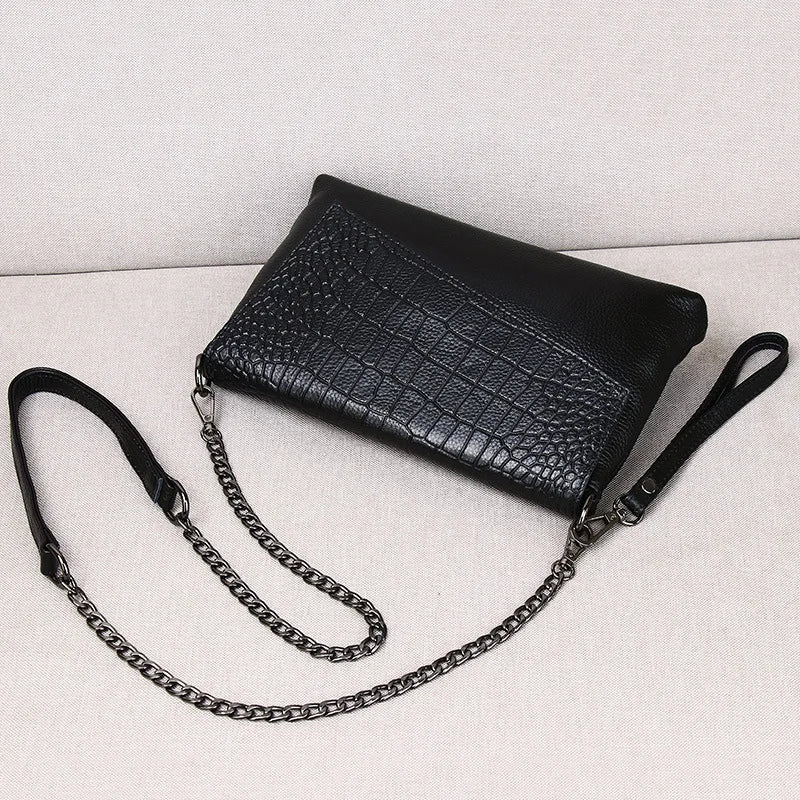 Pochette femme sac en cuir Rouge-Pourpre-Noir-ShopGET®