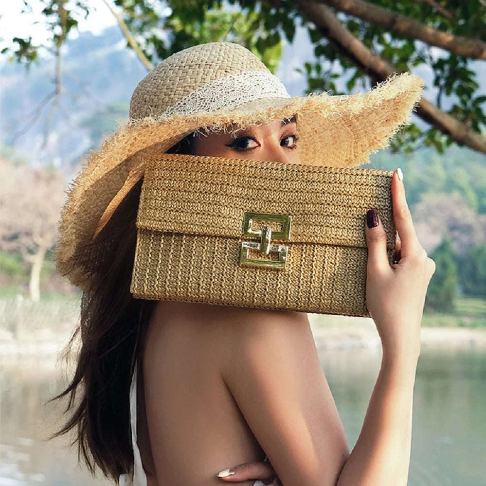 Pochette en tissu bohème Sac à chaine-Multicolore-Apricot-ShopGET®
