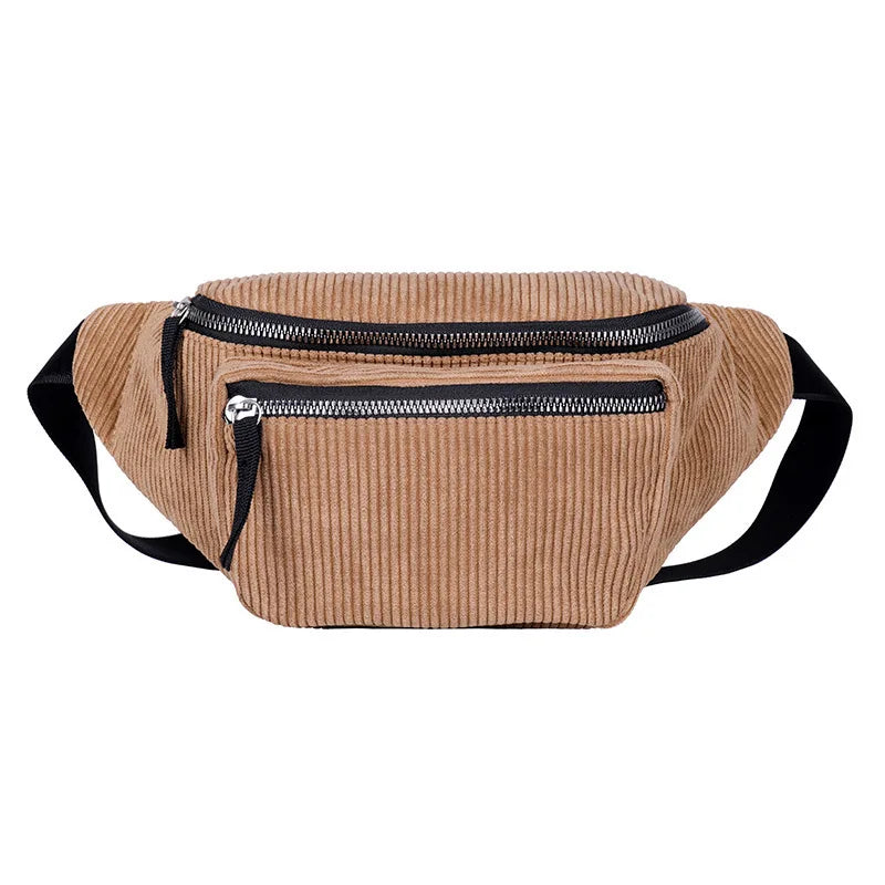 Sac banane femme moumoute noir en velours - ShopGET®