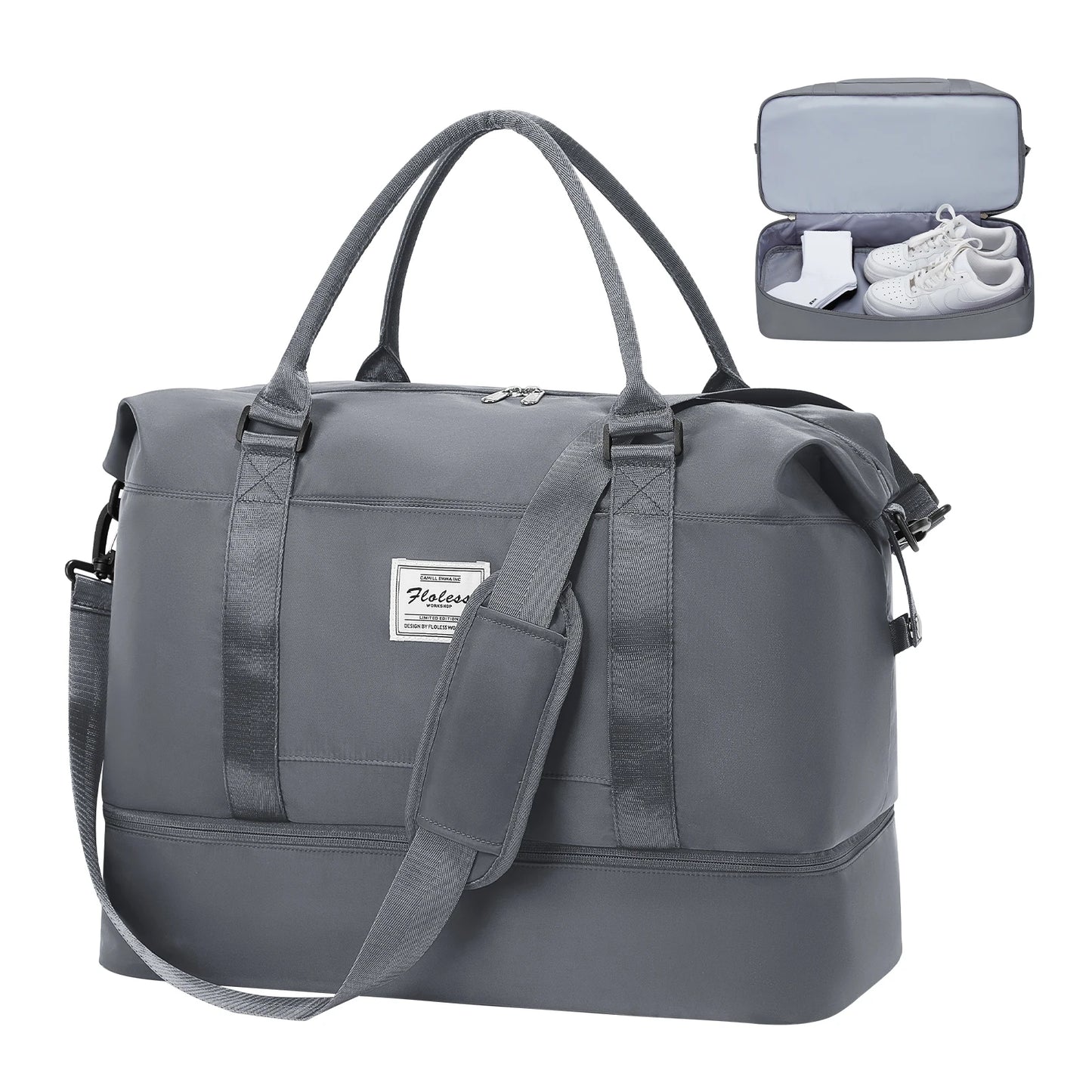 Sac weekend classique pour homme Bleu A-Bleu B-Noir-Beige-Pourpre-Vert-Gris-ShopGET®