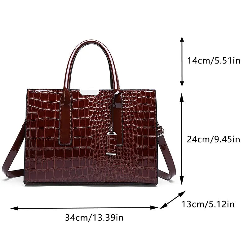 Sac cabas femme business 34x13x24cm / Rouge-34x13x24cm / Marron-34x13x24cm / Noir-ShopGET®