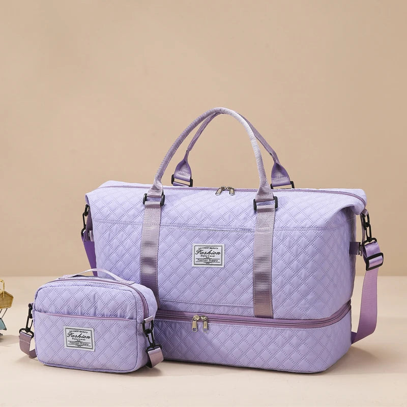 Sac weekend femme tissu Rose-Bleu-Blanc-Pourpre-Gris-Noir-ShopGET®
