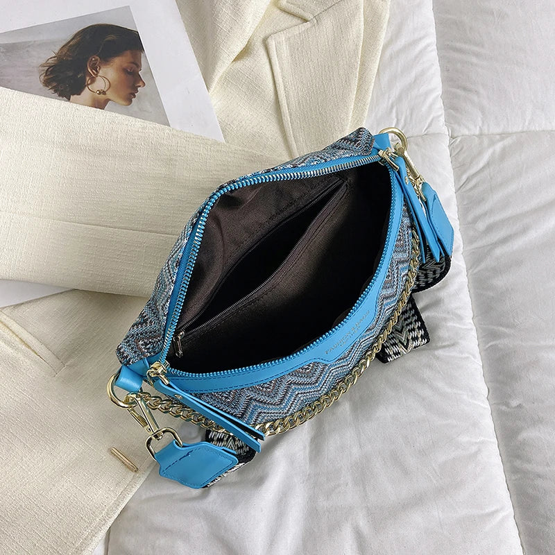 Sac banane en cuir ethnique boho plage