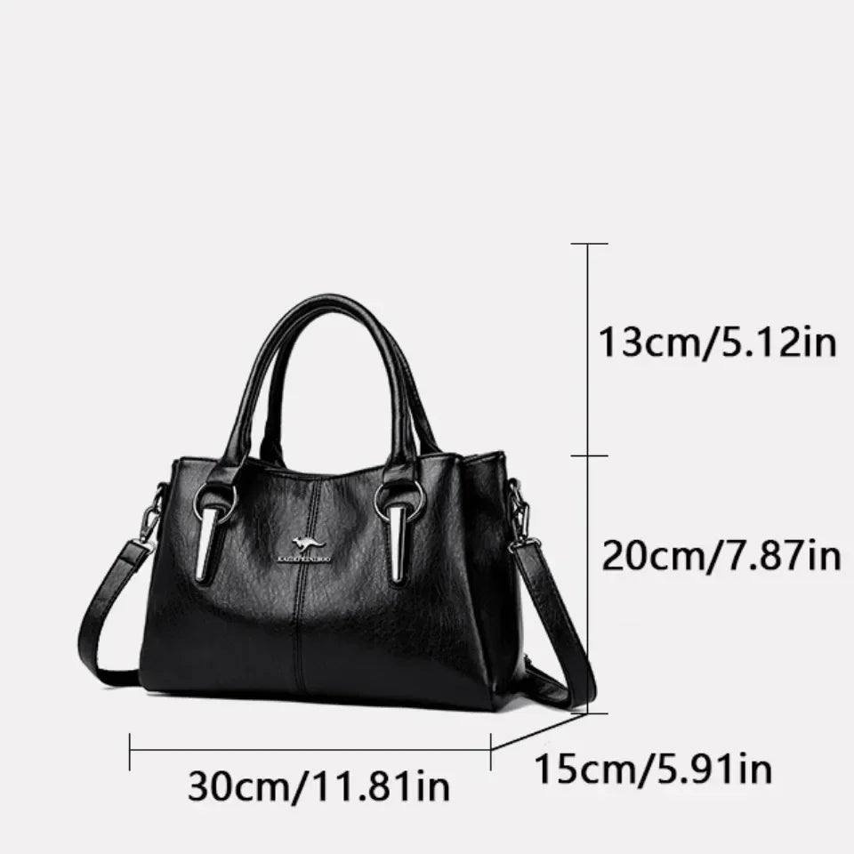 Sac cabas noir souple à bandoulière kangourou Noir-Gris-Jaune-Burgundy-Gris A-Burgundy A-Pourpre-Marron-ShopGET®